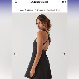 Outdoor voices cross back dress XS black
